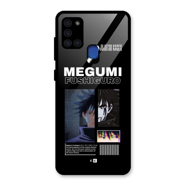 Megumi Fushiguro Glass Back Case for Galaxy A21s