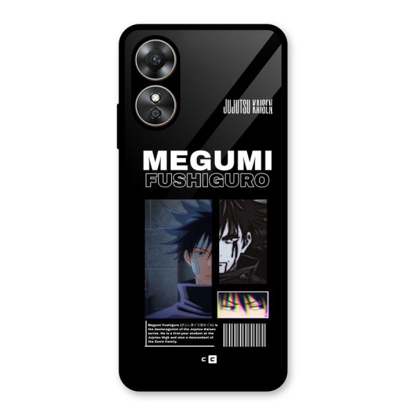 Megumi Fushiguro Glass Back Case for Oppo A17