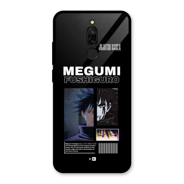 Megumi Fushiguro Glass Back Case for Redmi 8