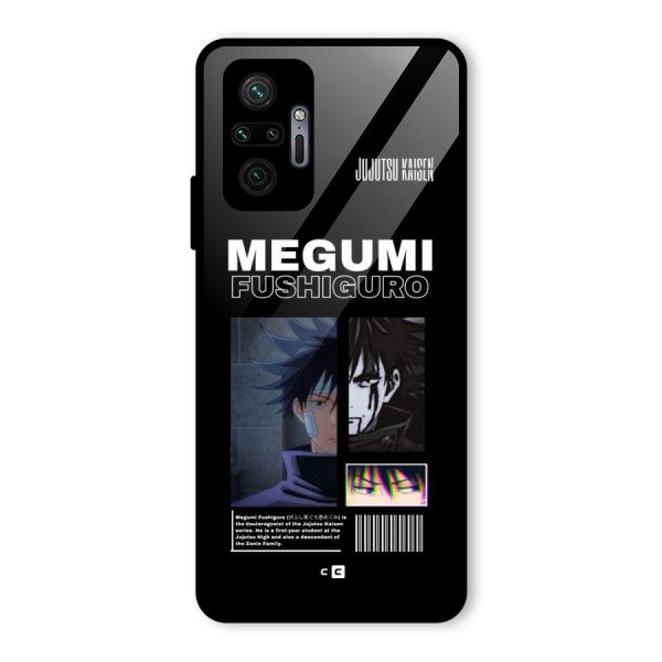 Megumi Fushiguro Glass Back Case for Redmi Note 10 Pro