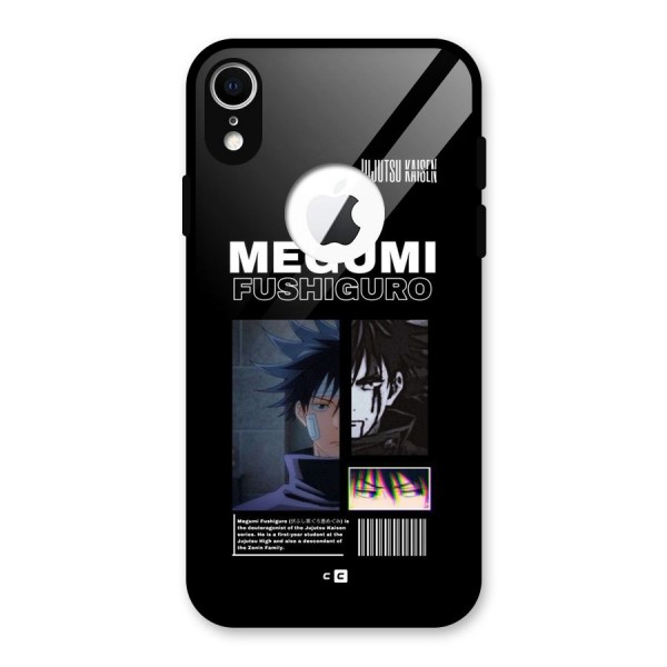 Megumi Fushiguro Glass Back Case for iPhone XR Logo Cut