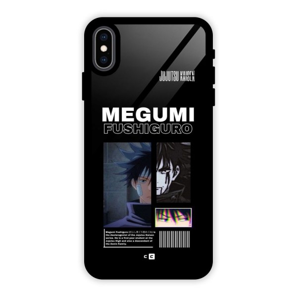Megumi Fushiguro Glass Back Case for iPhone XS Max