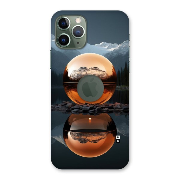 Metal Moon Back Case for iPhone 11 Pro Logo Cut