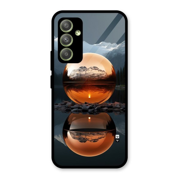 Metal Moon Glass Back Case for Galaxy A54