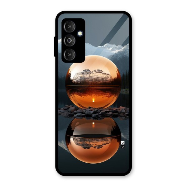 Metal Moon Glass Back Case for Galaxy M14 5G