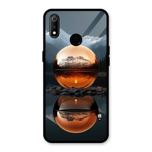 Metal Moon Glass Back Case for Realme 3
