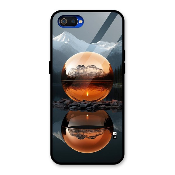 Metal Moon Glass Back Case for Realme C2