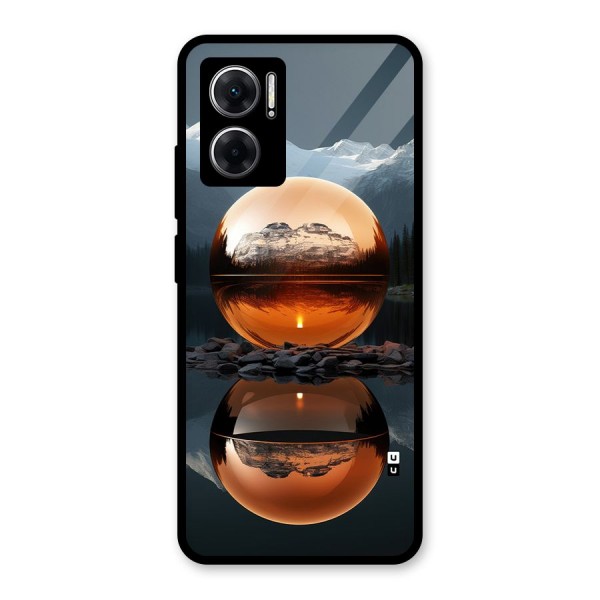 Metal Moon Glass Back Case for Redmi 11 Prime 5G