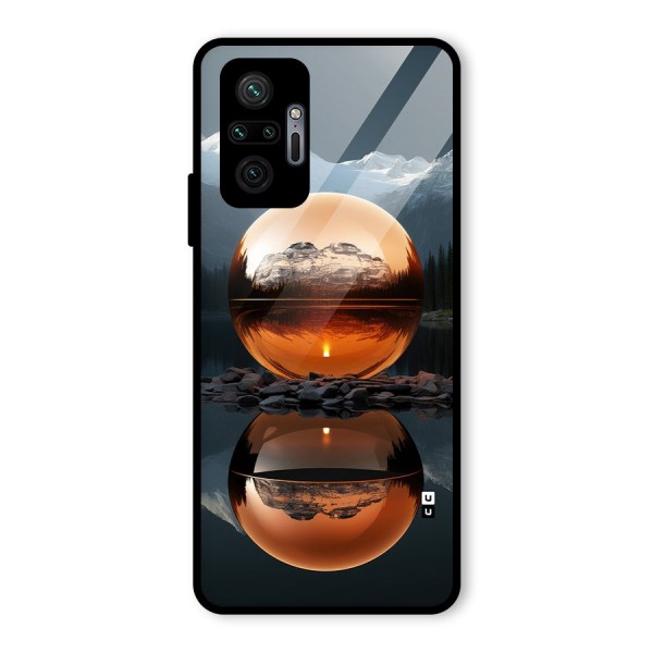 Metal Moon Glass Back Case for Redmi Note 10 Pro Max