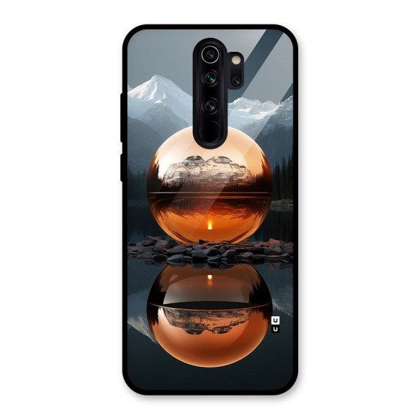 Metal Moon Glass Back Case for Redmi Note 8 Pro