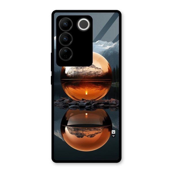 Metal Moon Glass Back Case for Vivo V27