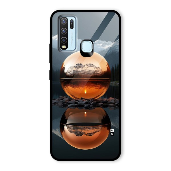 Metal Moon Glass Back Case for Vivo Y30
