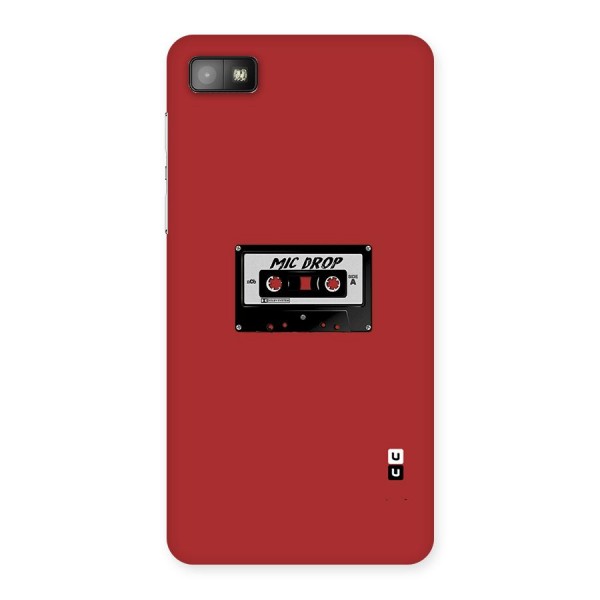 Mic Drop Cassette Minimalistic Back Case for Blackberry Z10