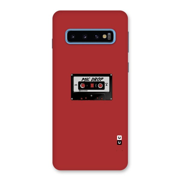 Mic Drop Cassette Minimalistic Back Case for Galaxy S10