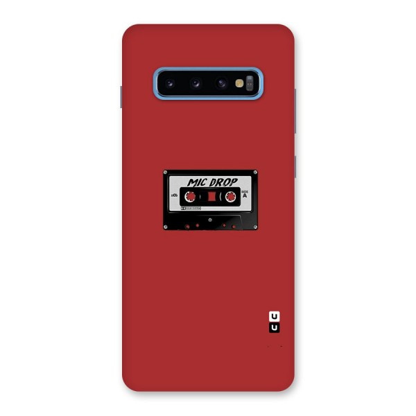Mic Drop Cassette Minimalistic Back Case for Galaxy S10 Plus