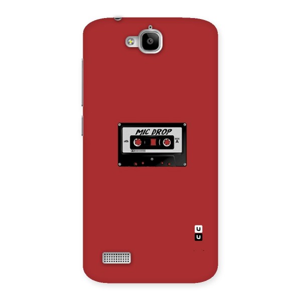 Mic Drop Cassette Minimalistic Back Case for Honor Holly