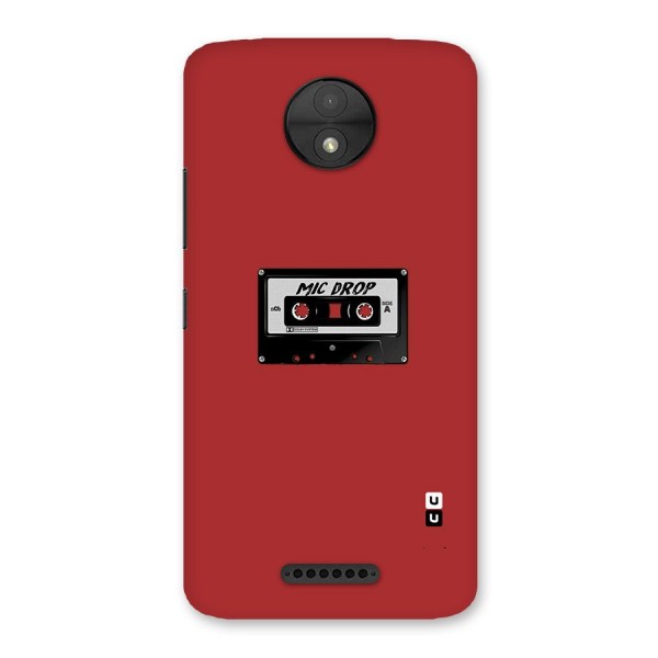 Mic Drop Cassette Minimalistic Back Case for Moto C