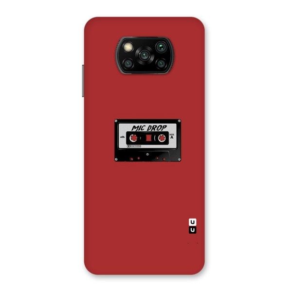Mic Drop Cassette Minimalistic Back Case for Poco X3