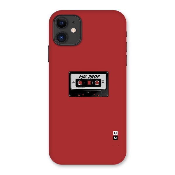 Mic Drop Cassette Minimalistic Back Case for iPhone 11
