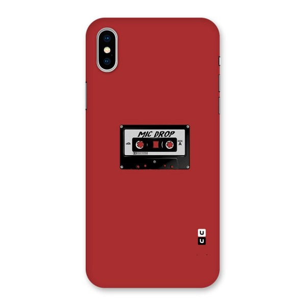 Mic Drop Cassette Minimalistic Back Case for iPhone X