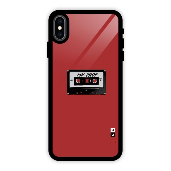 Mic Drop Cassette Minimalistic Glass Back Case for iPhone XS Max
