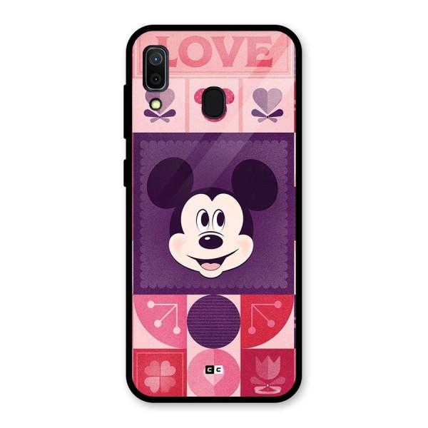 Mice In Love Glass Back Case for Galaxy A30