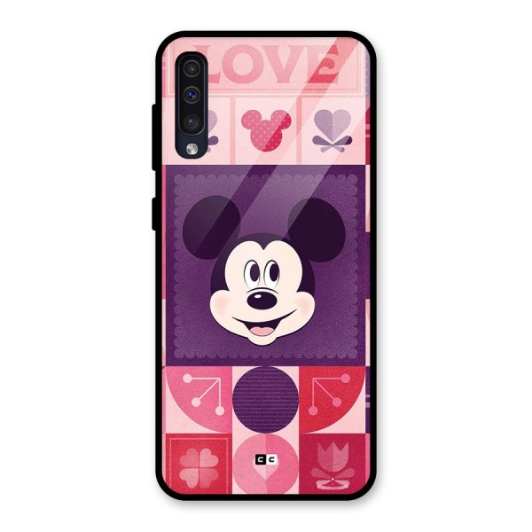 Mice In Love Glass Back Case for Galaxy A50