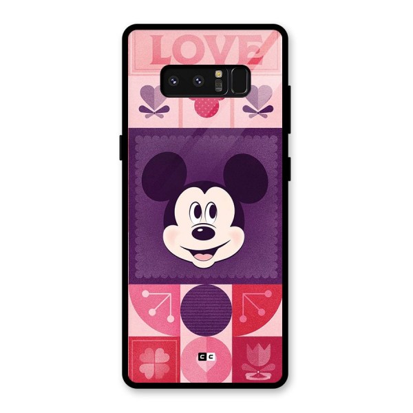 Mice In Love Glass Back Case for Galaxy Note 8