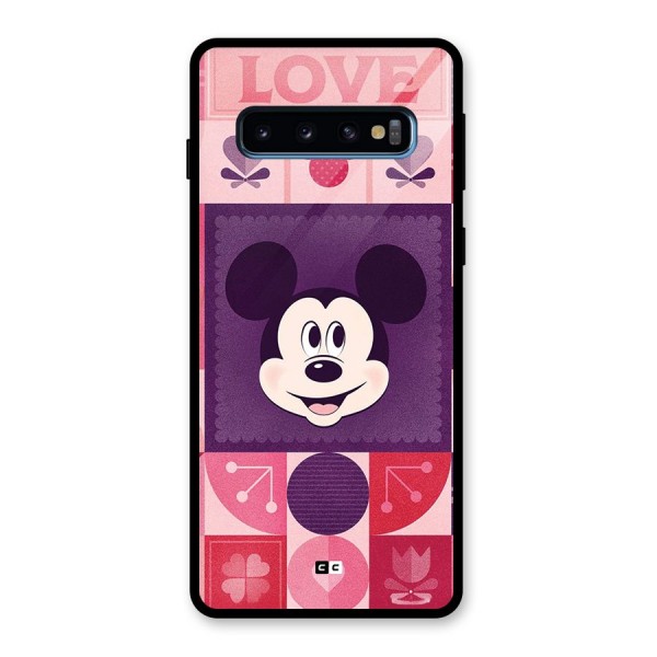 Mice In Love Glass Back Case for Galaxy S10