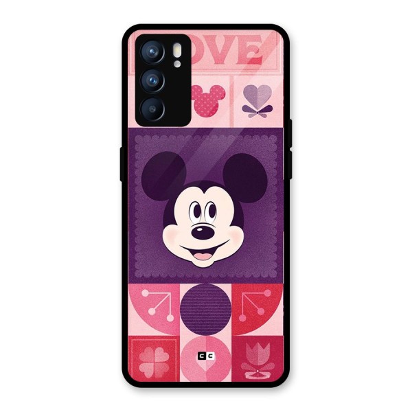 Mice In Love Glass Back Case for Oppo Reno6 5G