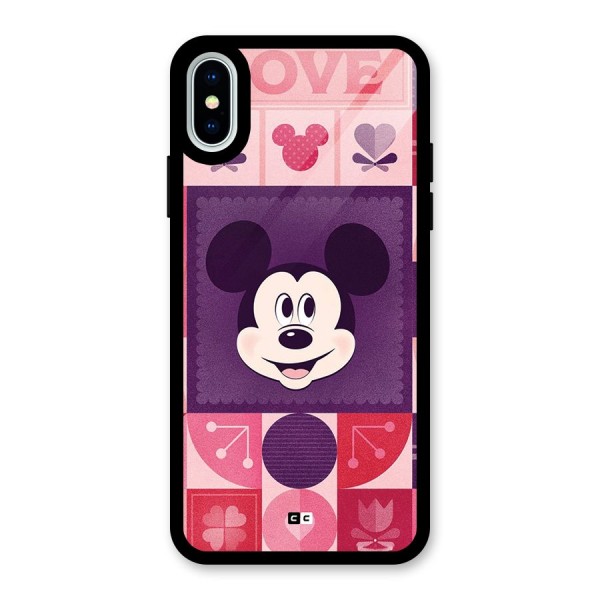 Mice In Love Glass Back Case for iPhone X