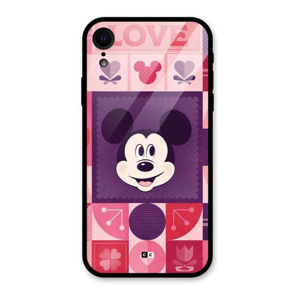 Mice In Love Glass Back Case for iPhone XR