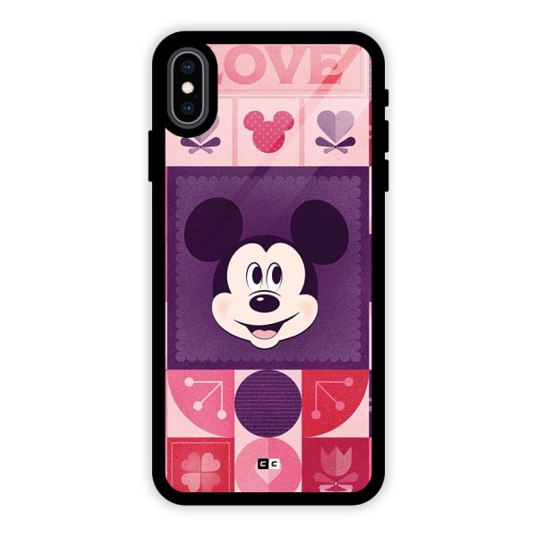 Mice In Love Glass Back Case for iPhone XS Max