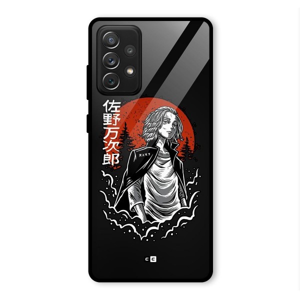 Mickey illustration Glass Back Case for Galaxy A72