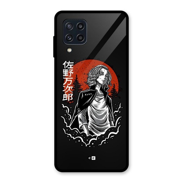 Mickey illustration Glass Back Case for Galaxy M32