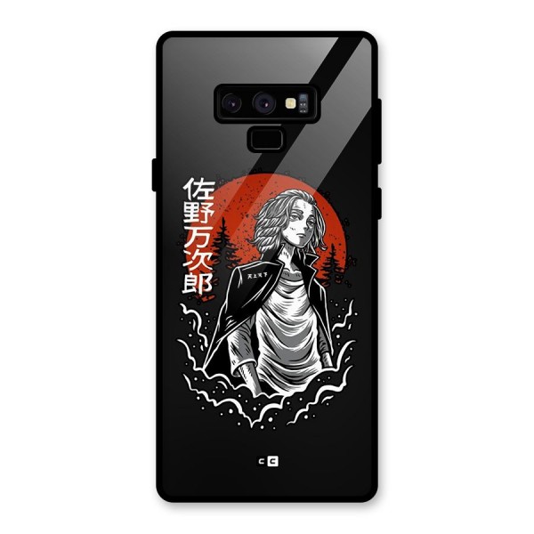Mickey illustration Glass Back Case for Galaxy Note 9