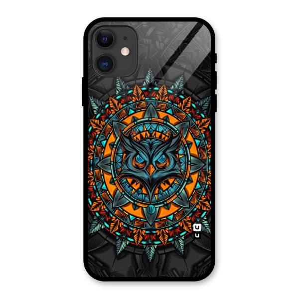Mighty Owl Artwork Glass Back Case for iPhone 11