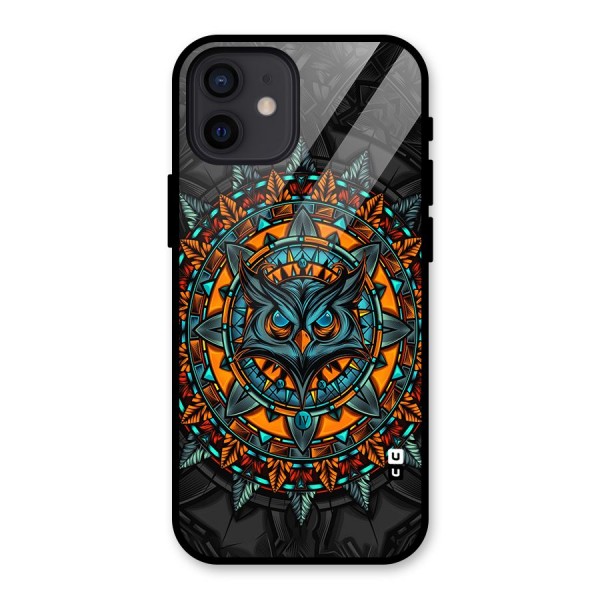 Mighty Owl Artwork Glass Back Case for iPhone 12