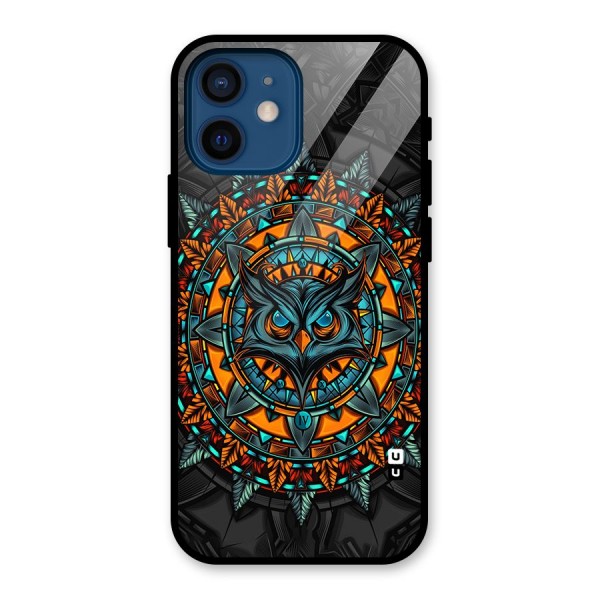 Mighty Owl Artwork Glass Back Case for iPhone 12 Mini