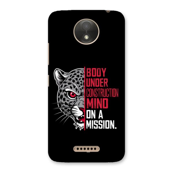 Mind On A Mission Back Case for Moto C Plus