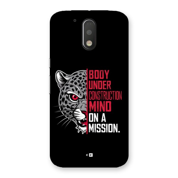 Mind On A Mission Back Case for Moto G4 Plus