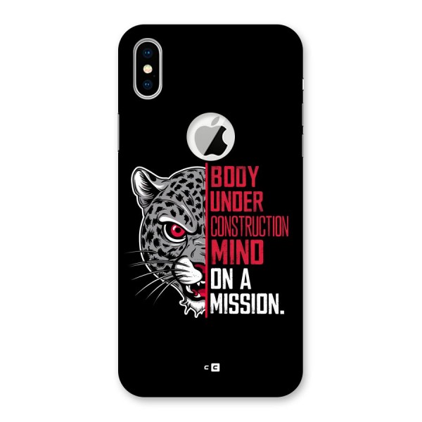 Mind On A Mission Back Case for iPhone XS Logo Cut