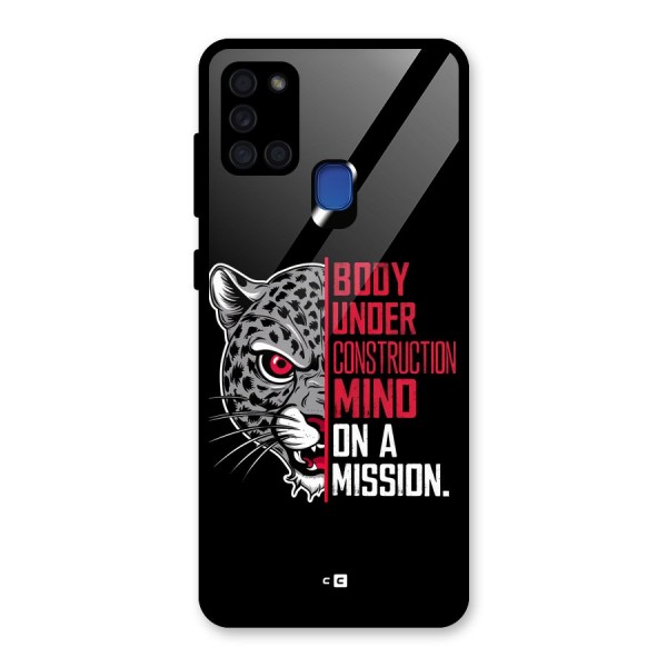 Mind On A Mission Glass Back Case for Galaxy A21s