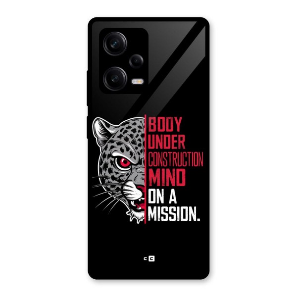 Mind On A Mission Glass Back Case for Redmi Note 12 Pro