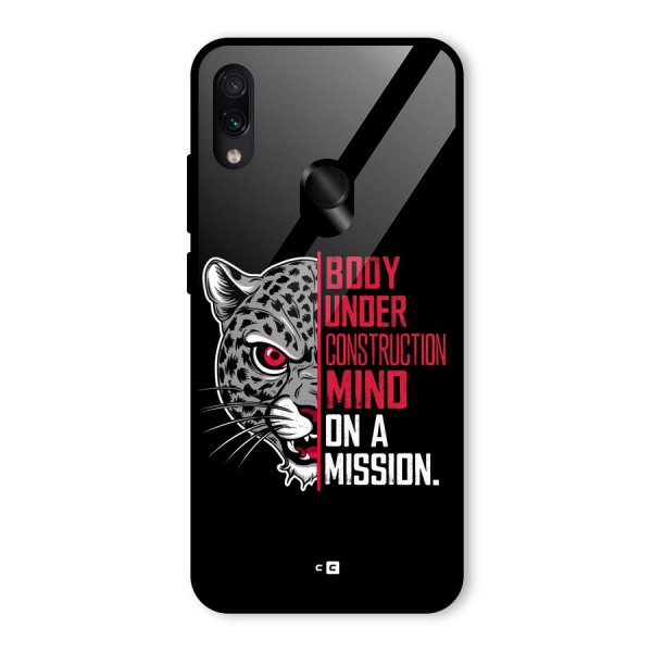 Mind On A Mission Glass Back Case for Redmi Note 7S