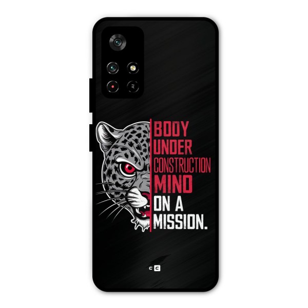 Mind On A Mission Metal Back Case for Poco M4 Pro 5G