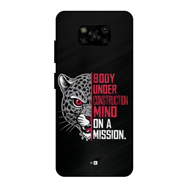 Mind On A Mission Metal Back Case for Poco X3