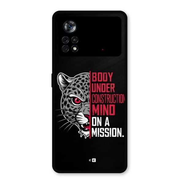 Mind On A Mission Metal Back Case for Poco X4 Pro 5G