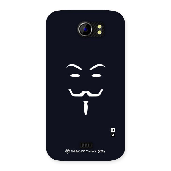Minimal Anonymous Mask Back Case for Micromax Canvas 2 A110
