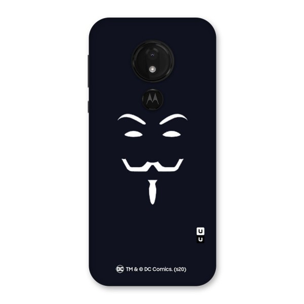 Minimal Anonymous Mask Back Case for Moto G7 Power